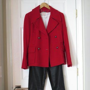 MICHAEL KORS - Military style Red Pea Coat